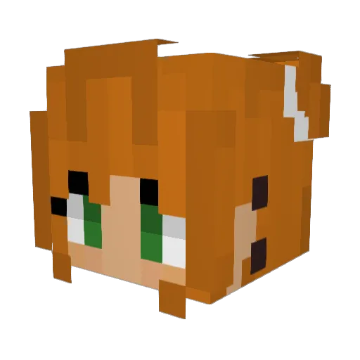 SwetiFox Minecraft avatar head, 3D render