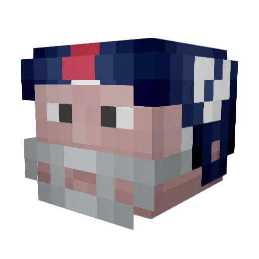 Swezaly Minecraft avatar head, 3D render