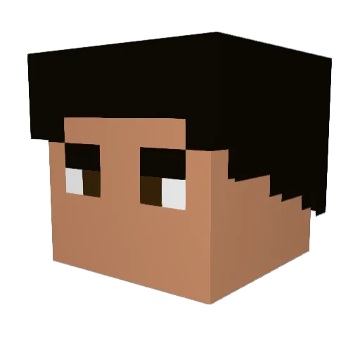 Swichur Minecraft avatar head, 3D render