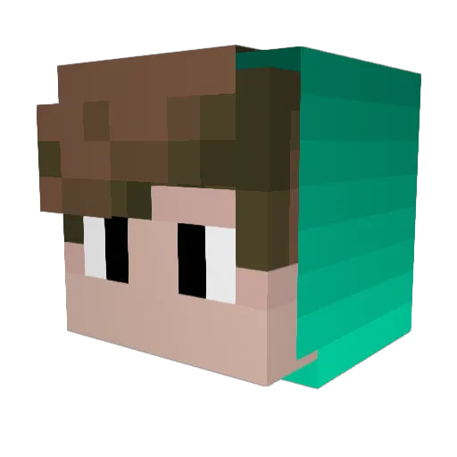 SwickMC Minecraft avatar head, 3D render