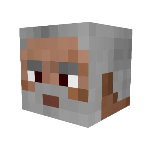 Swicky Minecraft avatar head, 3D render