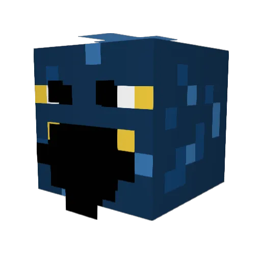 SwiftParrot Minecraft avatar head, 3D render