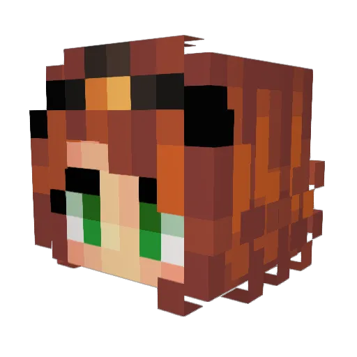 SwiftQueen Minecraft avatar head, 3D render