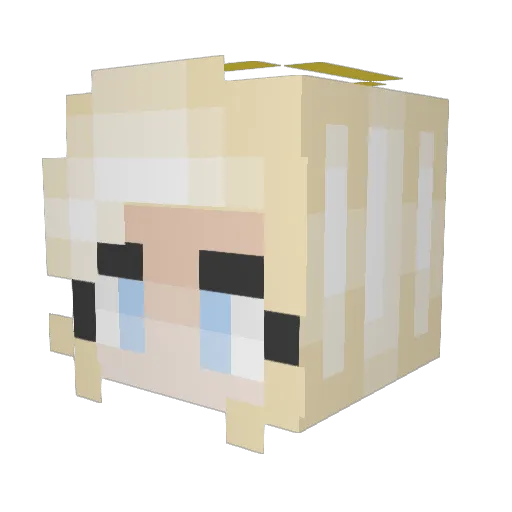 Swiftoss Minecraft avatar head, 3D render