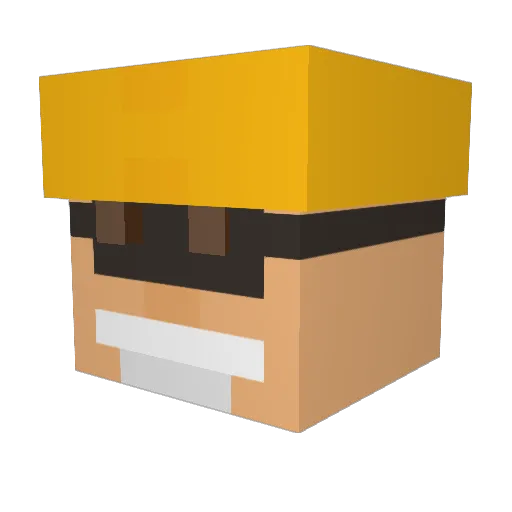 Swiftshader Minecraft avatar head, 3D render
