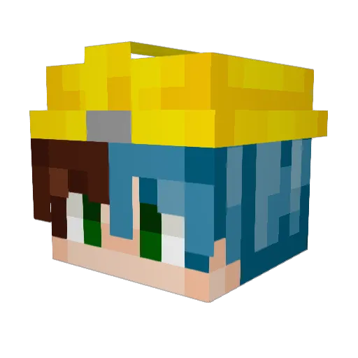 Swihran Minecraft avatar head, 3D render