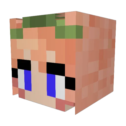 Swiiftzy Minecraft avatar head, 3D render