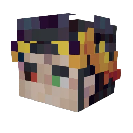 Swiish Minecraft avatar head, 3D render