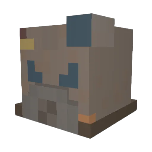 Swim_Bot1 Minecraft avatar head, 3D render