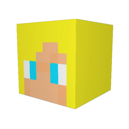 Swime Minecraft avatar head, 3D render