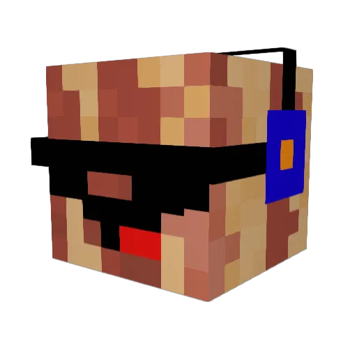 Swimguy Minecraft avatar head, 3D render