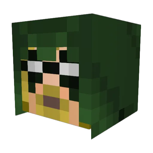 Swimmerguy Minecraft avatar head, 3D render