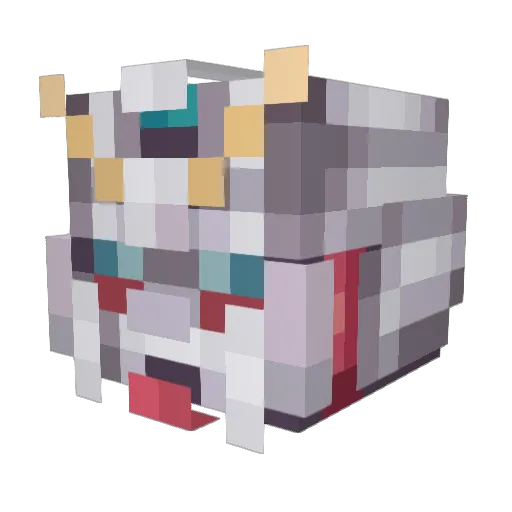 SwimmingPool Minecraft avatar head, 3D render