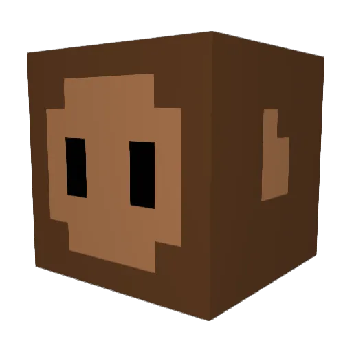 Swimmo Minecraft avatar head, 3D render