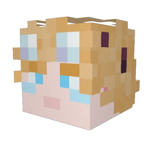 SwingGG Minecraft avatar head, 3D render