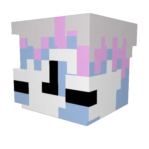 Swinguss Minecraft avatar head, 3D render
