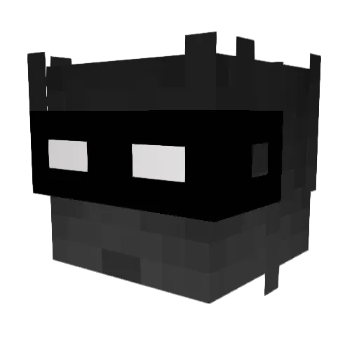 Swinted Minecraft avatar head, 3D render