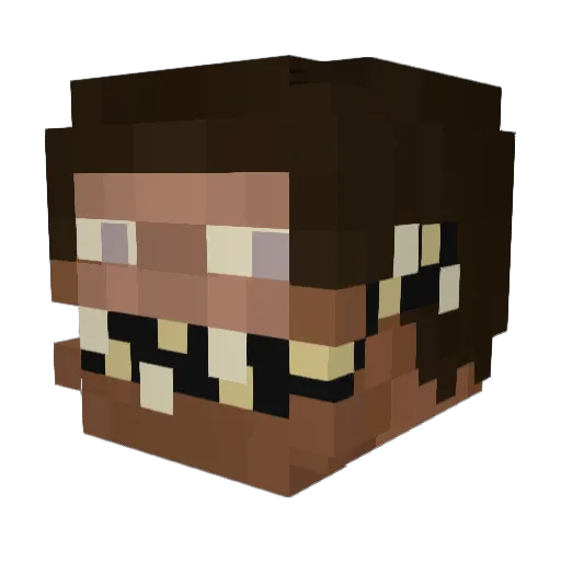 Swinzee Minecraft avatar head, 3D render