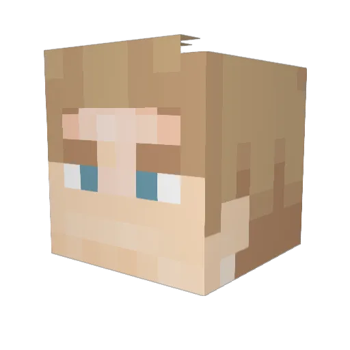 Swiqee Minecraft avatar head, 3D render
