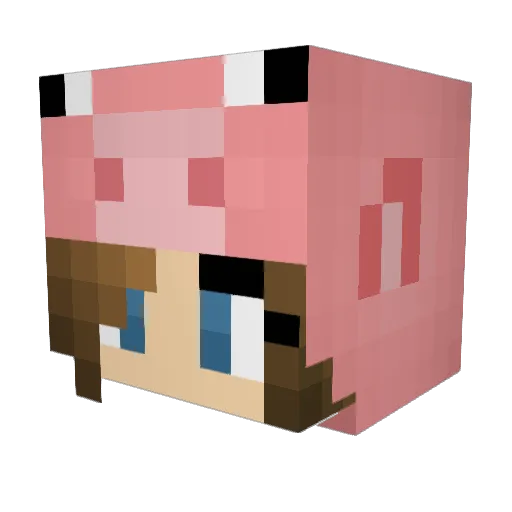 Swiqs Minecraft avatar head, 3D render