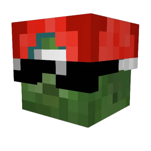 SwirlyPeanut Minecraft avatar head, 3D render