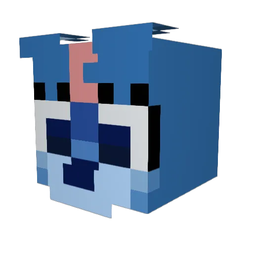 SwirlySkies Minecraft avatar head, 3D render