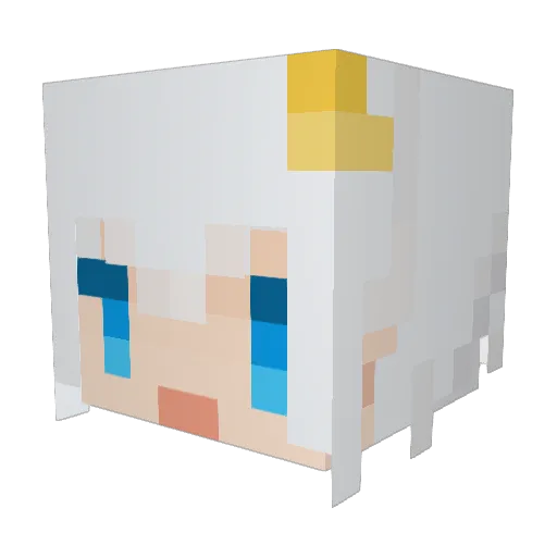 Swirya Minecraft avatar head, 3D render