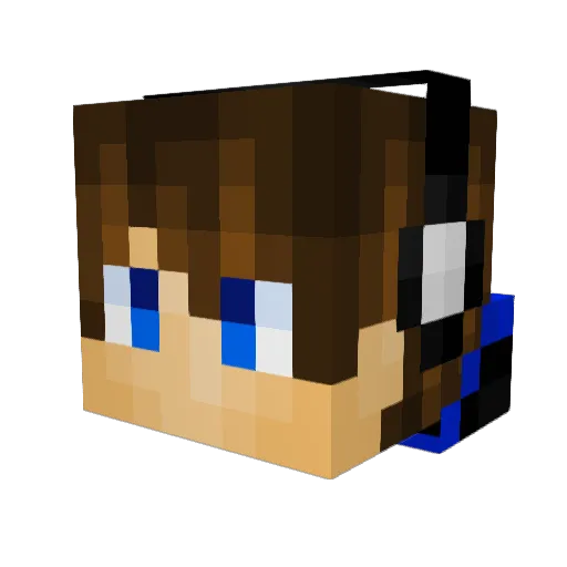 Swishstarz Minecraft avatar head, 3D render