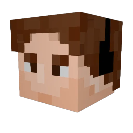 SwishyJ Minecraft avatar head, 3D render