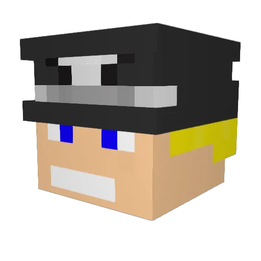 SwissAngelus Minecraft avatar head, 3D render