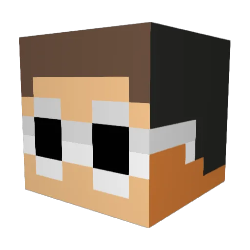 SwissBoyLogic Minecraft avatar head, 3D render