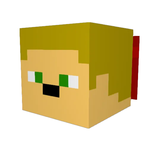 SwissPeaches Minecraft avatar head, 3D render