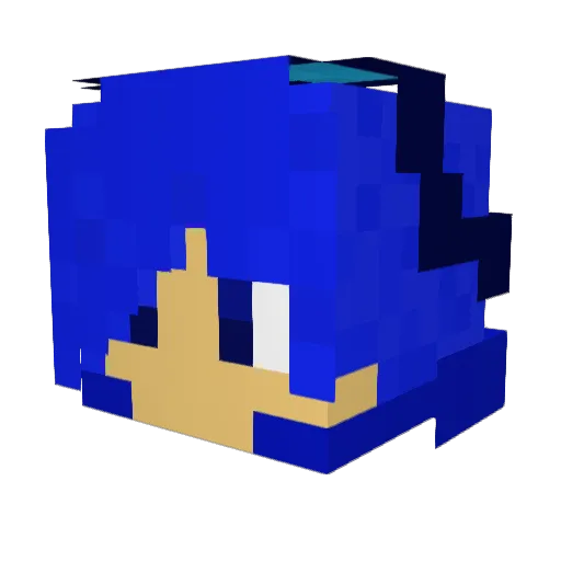 Switchell Minecraft avatar head, 3D render