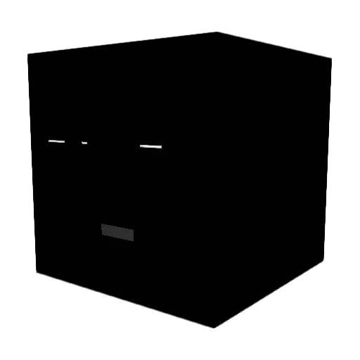 Swited Minecraft avatar head, 3D render