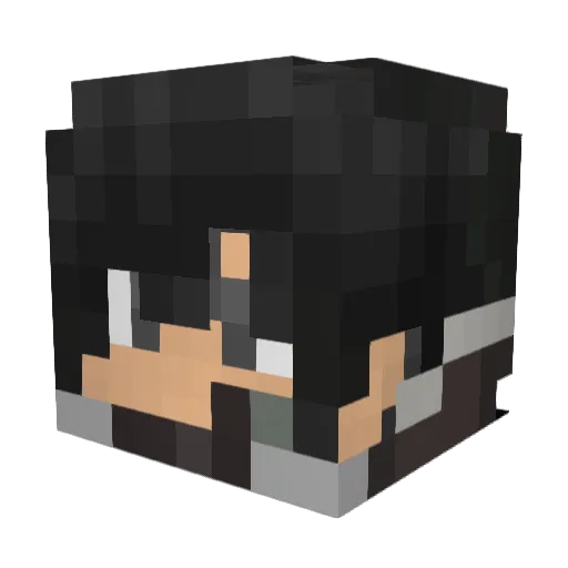Swittzer Minecraft avatar head, 3D render
