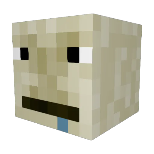 Swizzlxe Minecraft avatar head, 3D render