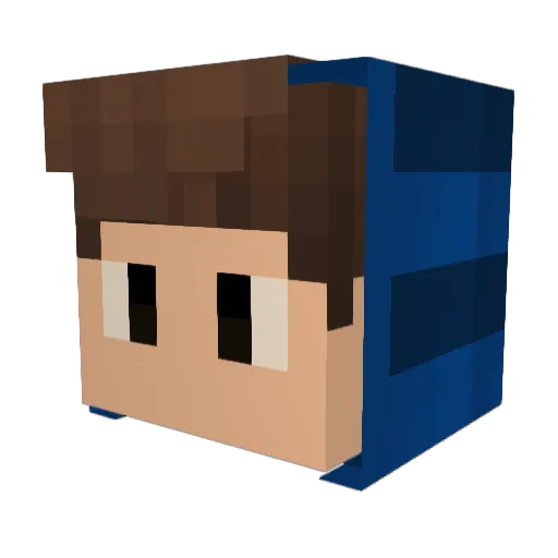 Swizzzoo Minecraft avatar head, 3D render