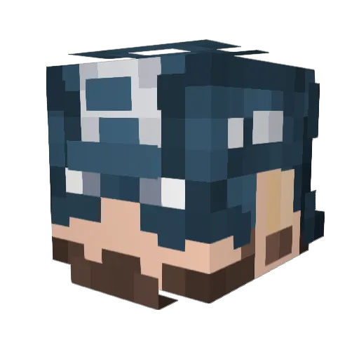 Swoik Minecraft avatar head, 3D render