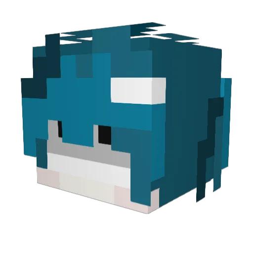 Swokk Minecraft avatar head, 3D render
