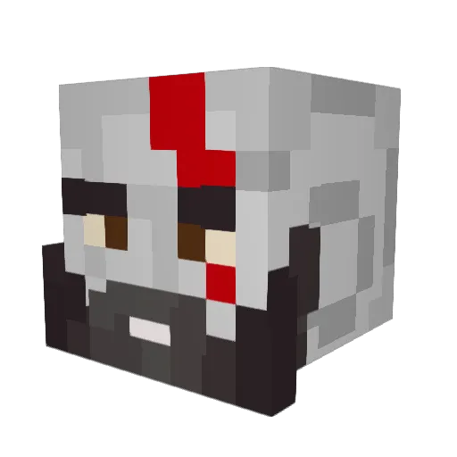 Swoleglo Minecraft avatar head, 3D render