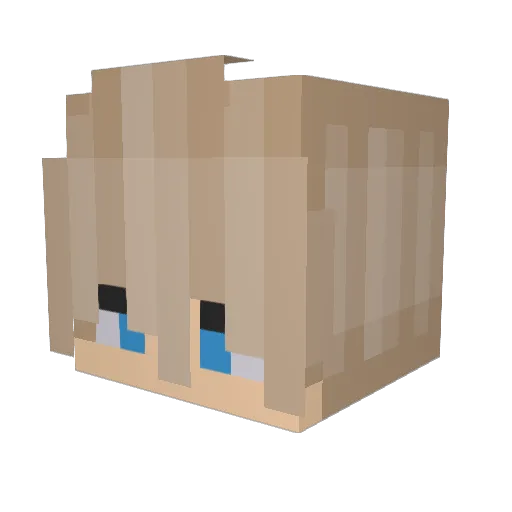 Swolfh Minecraft avatar head, 3D render
