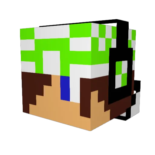 Swoltin Minecraft avatar head, 3D render