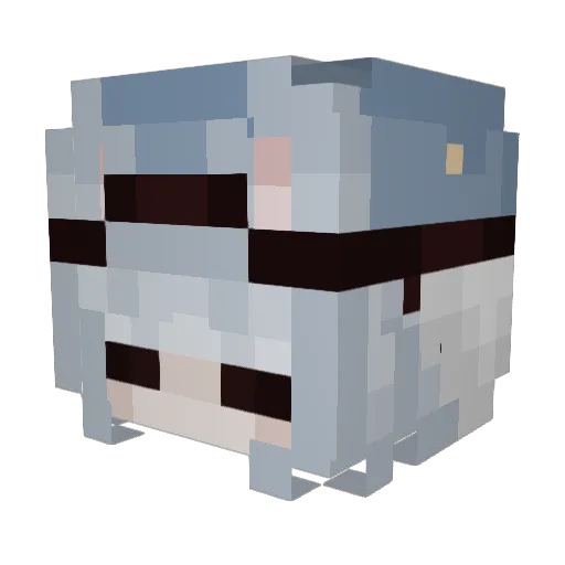 SwooftPerson_08 Minecraft avatar head, 3D render