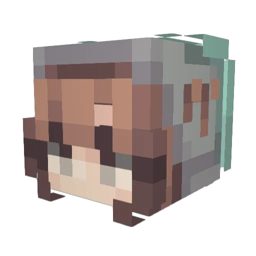 Swoorn Minecraft avatar head, 3D render