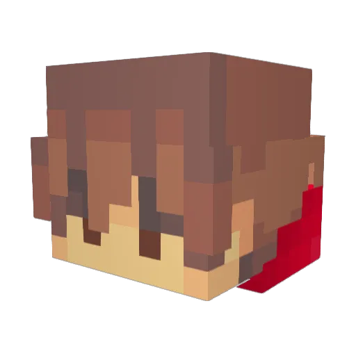 Swoppe Minecraft avatar head, 3D render