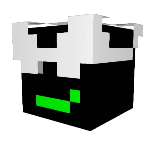 SworDroid Minecraft avatar head, 3D render