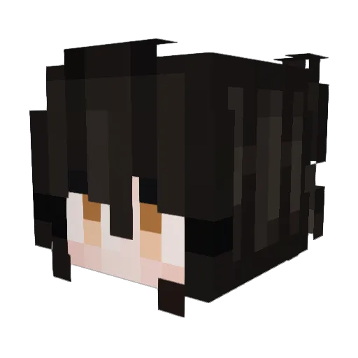 Sword Minecraft avatar head, 3D render