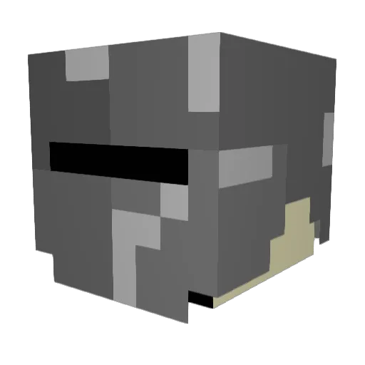 SwordBabe Minecraft avatar head, 3D render