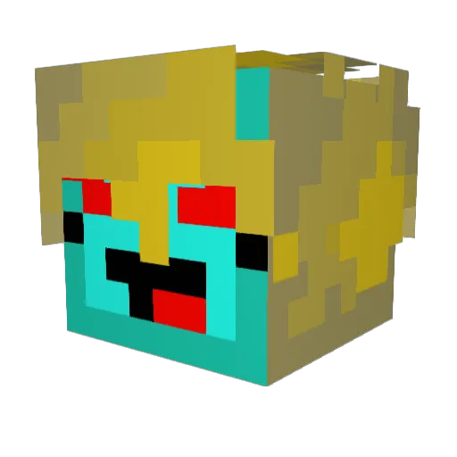 SwordCH Minecraft avatar head, 3D render