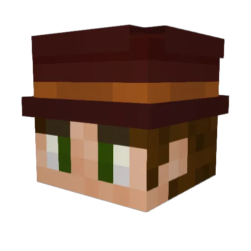 SwordInnit Minecraft avatar head, 3D render